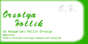 orsolya hollik business card